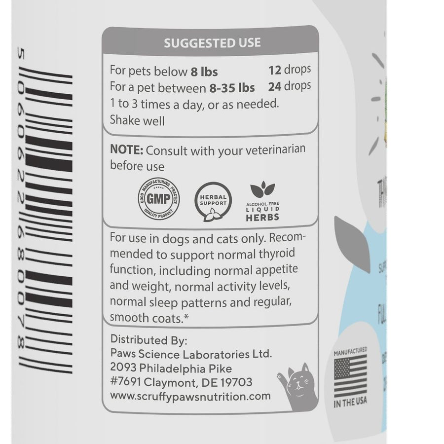 Scruffy Paws Thyroid-Soothe Drops Scruffy Paws Nutrition